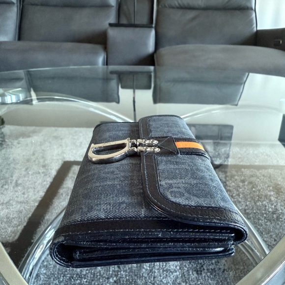 Authentic Christian Dior Folding Wallet Trotter D Mark - Picture 5 of 7